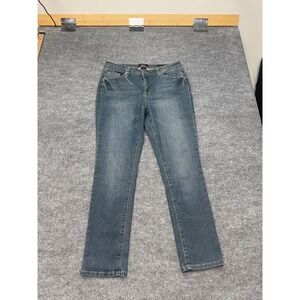 Earl Jeans Womens Skinny Jeans Embellished Pockets Size‎ 14 Rhinestones Western